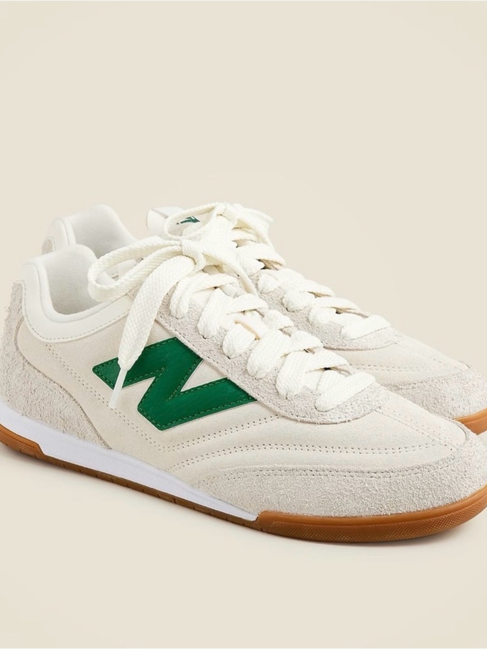 New Balance RC42 White Green Suede Sneakers Women’s Size 6.5 EU 39.5 - Picture 3 of 11
